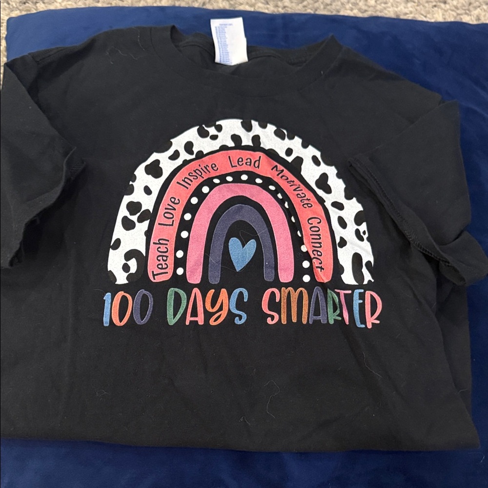 Black Kids Shirt with Rainbow Design